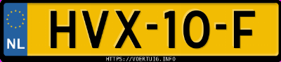 Kenteken afbeelding van HVX10F, grijze Tesla Model 3