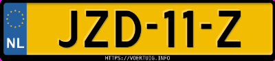 Kenteken afbeelding van JZD11Z, grijze Tesla Model 3 Standard Range Rwd