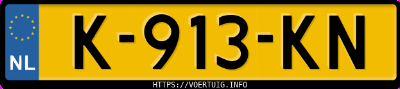 Kenteken afbeelding van K913KN, witte Tesla Model 3 Standard Range
