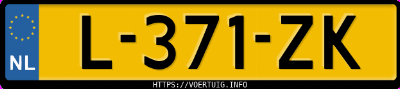 Kenteken afbeelding van L371ZK, blauwe Tesla Model Y Long Range