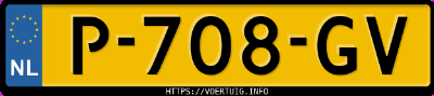 Kenteken afbeelding van P708GV, witte Tesla Model Y Long Range Awd