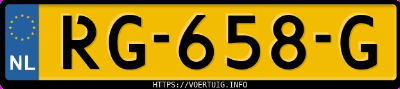 Kenteken afbeelding van RG658G, zwarte Tesla Model X