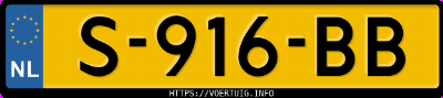 Kenteken afbeelding van S916BB, witte Tesla Model Y Standard Range Rwd