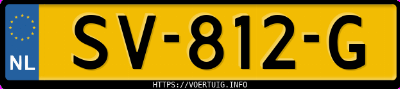 Kenteken afbeelding van SV812G, witte Tesla Model X 100d