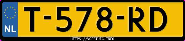 Kenteken afbeelding van T578RD, witte Tesla Model Y