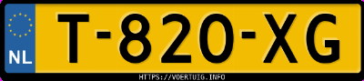 Kenteken afbeelding van T820XG, witte Tesla Model Y Standard Range Rwd