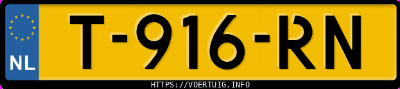 Kenteken afbeelding van T916RN, grijze Tesla Model Y Performance Awd
