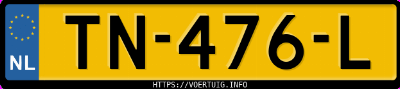 Kenteken afbeelding van TN476L, zwarte Tesla Model S 75d