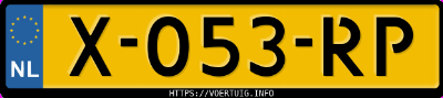 Kenteken afbeelding van X053RP, zwarte Tesla Model Y Long Range Dual Motor