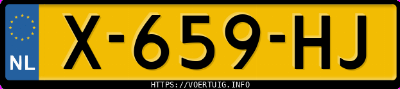Kenteken afbeelding van X659HJ, witte Tesla Model Y Rwd Standard Range