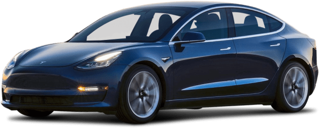 Afbeelding van G716FP, blauwe Tesla Model 3 sedan