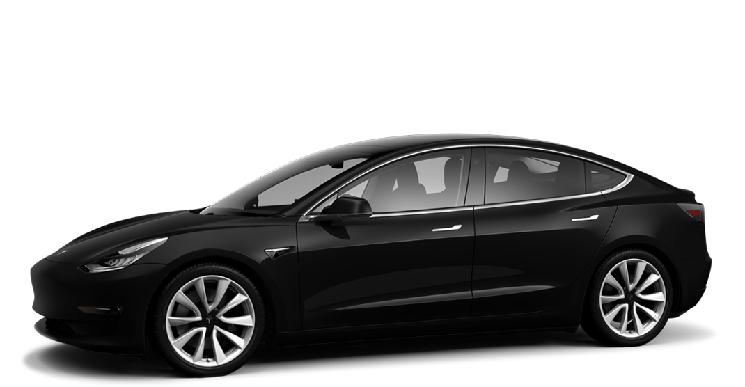 Afbeelding van ZS365J, zwarte Tesla Model 3 Standard Range Plus sedan