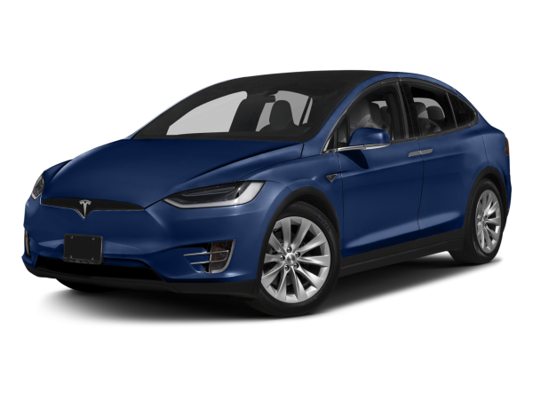 Afbeelding van TB792F, blauwe Tesla Model X mpv
