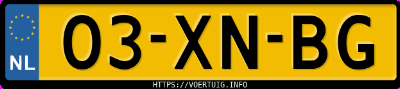Kenteken afbeelding van 03XNBG, zwarte Toyota Corolla Verso