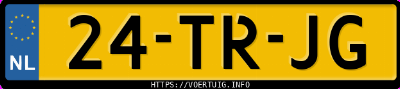 Kenteken afbeelding van 24TRJG, blauwe Toyota Rav4