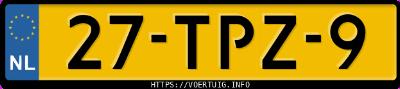 Kenteken afbeelding van 27TPZ9, grijze Toyota Auris