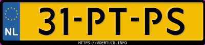 Kenteken afbeelding van 31PTPS, grijze Toyota Yaris