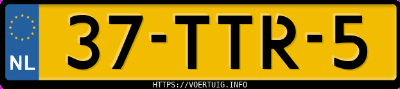 Kenteken afbeelding van 37TTR5, blauwe Toyota VERSO-S 1.33