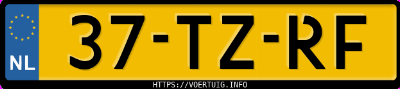 Kenteken afbeelding van 37TZRF, grijze Toyota Corolla