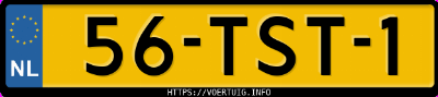 Kenteken afbeelding van 56TST1, grijze Toyota Prius
