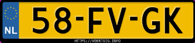 Kenteken afbeelding van 58FVGK, gele Toyota Mr2