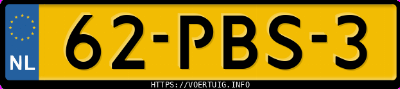 Kenteken afbeelding van 62PBS3, grijze Toyota Avensis 1.8