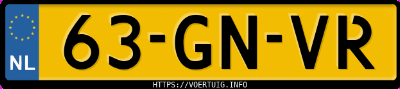 Kenteken afbeelding van 63GNVR, grijze Toyota Yaris