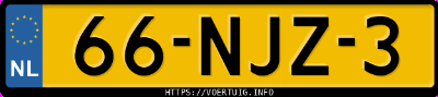 Kenteken afbeelding van 66NJZ3, grijze Toyota Avensis 1.8