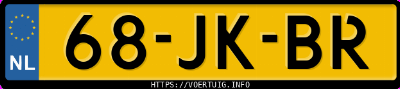 Kenteken afbeelding van 68JKBR, zwarte Toyota Rav4