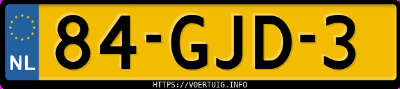 Kenteken afbeelding van 84GJD3, grijze Toyota Aygo