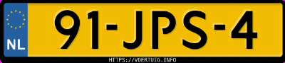 Kenteken afbeelding van 91JPS4, blauwe Toyota Aygo 1.0