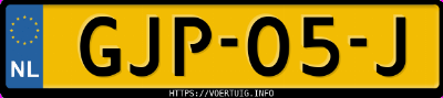 Kenteken afbeelding van GJP05J, groene Toyota Corolla Cross Fwd