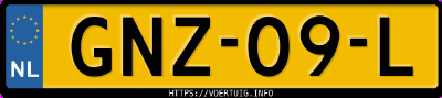 Kenteken afbeelding van GNZ09L, witte Toyota RAV4 Hybrid