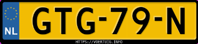 Kenteken afbeelding van GTG79N, zwarte Toyota BZ4X