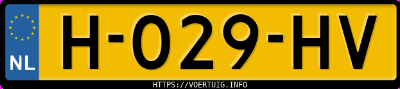 Kenteken afbeelding van H029HV, witte Toyota Rav4