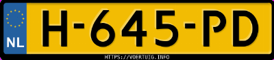 Kenteken afbeelding van H645PD, grijze Toyota Aygo 1.0