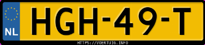Kenteken afbeelding van HGH49T, grijze Toyota Aygo X