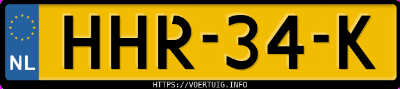 Kenteken afbeelding van HHR34K, blauwe Toyota C-Hr