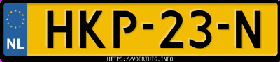 Kenteken afbeelding van HKP23N, grijze Toyota Aygo X