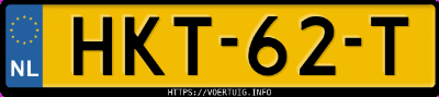 Kenteken afbeelding van HKT62T, witte Toyota Corolla Cross Fwd