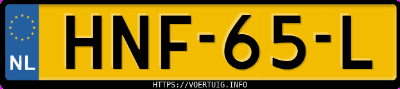 Kenteken afbeelding van HNF65L, grijze Toyota Rav4