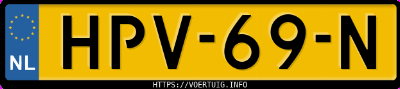 Kenteken afbeelding van HPV69N, groene Toyota Yaris Cross Hsd