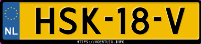 Kenteken afbeelding van HSK18V, witte Toyota Aygo X