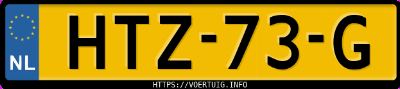 Kenteken afbeelding van HTZ73G, blauwe Toyota C-HR 1.8 Hybrid