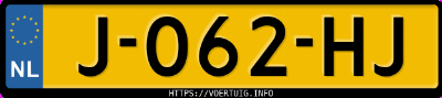 Kenteken afbeelding van J062HJ, grijze Toyota Corolla 1.8hybrid