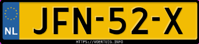 Kenteken afbeelding van JFN52X, rode Toyota Rav4