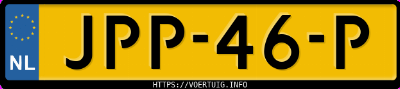 Kenteken afbeelding van JPP46P, blauwe Toyota Aygo 1.0