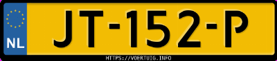 Kenteken afbeelding van JT152P, grijze Toyota Aygo 1.0