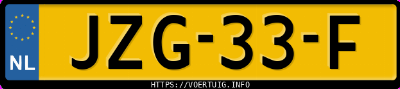 Kenteken afbeelding van JZG33F, grijze Toyota Corolla 1.8hybrid