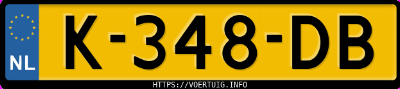 Kenteken afbeelding van K348DB, grijze Toyota C-HR 2.0 Hybrid